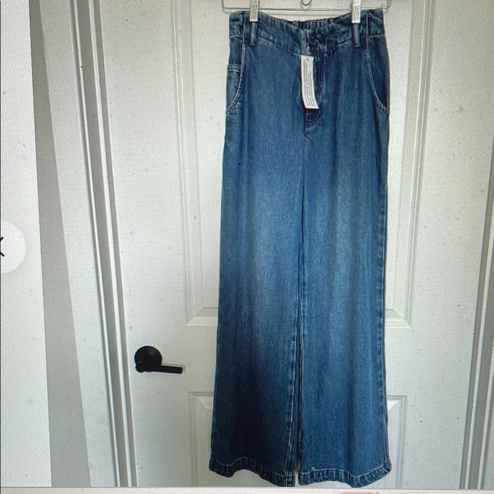 Yfb young fabulous and broke wide leg Blue Women's Jeans